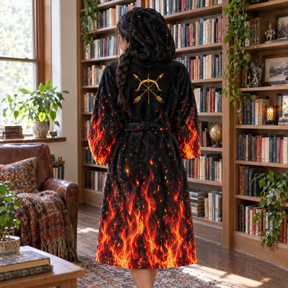 Back of the Ember Robe in a home library